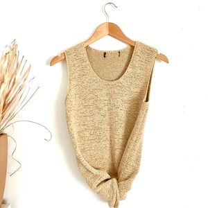 Neutral Beige Knit Tank Top